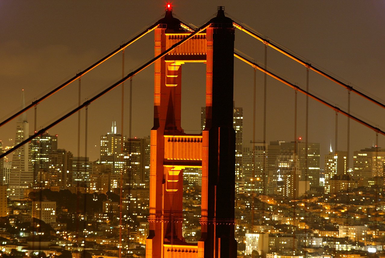 Golden Gate Bridge Close Up View